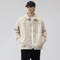 Denim Jacket Men's Spring Hong Kong Style Trend Tooling Loose Casual Jacket Fashion Versatile Top S