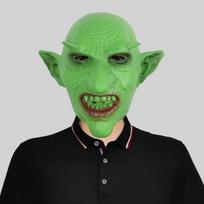 Spooktacular Green Goblin Mask Latex Full Face Cover Ideal For Scary Themed Celebrations žalia