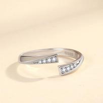 S925 Sterling Silver Mobius Couple Rings - Simple Korean Japanese Style, Versatile Plain Band Jewelry Gift Adjustable Open