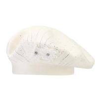 Flower Embroidery Women Beret Button Design Thick Material Octagonal Hat Korean Style Keep Warm Painter Caps Casual Outfit balta