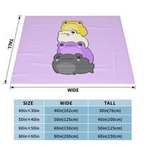 Nonbinary Pride Frog - Cute Kawaii Aesthetic Frog - Subtle Non-Binary Enby NB Pride Flag Colors Frog Pile Throw Blanket 100X150CM
