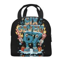 67 Six Seven 6-7 Funny Italian Brainrot Insulated Lunch Bag For School Food Container Portable Cooler Thermal Bento Box Option 1