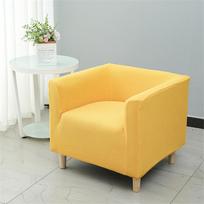 Kvadratinės sofos užvalkalas Armchair Covers Tampri vienvietės sofos sėdynės užvalkalas Svetainės baldų apsauga Pufas Stool Cover gray
