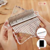 17 Key Kalimba Thumb Piano Transparent Flower Acrylic Crystal Thumb Pianos Pentacle Kalimba Finger Piano