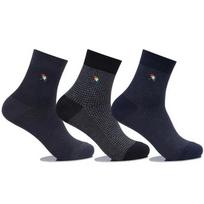 Arnold Palmer Men's Dress Socks 3 Pairs HM001 Short & Long Ankle Men's Cotton Socks Dress Socks HM001_Single-neck 3 Pairs (Mixed Colors)