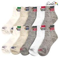 [Arnold Palmer] Women's Basic School Uniform Ringle Fashion Anti-Twist Ankle Socks 10-Pair Set Anti-twist socks-(5 5)