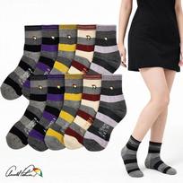 Arnold Palmer Women's Mid-Calf Socks Casual Socks Ring Pattern 10-Pair Set Schoolgirls Four Seasons Made in Korea URM Girls' Middle Neck 10-legs F(5+5)