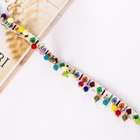 1yard Supplies Costume Pompom DIY Craft Sewing Bohemia Embroidered Tassel Lace Trim Ribbon L