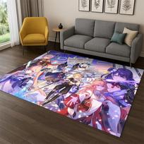 New Genshin Impact Cartoon Game Carpet Rug for Bedroom Living Room Sofa Playroom Doormat Home Decor,Kid Area Rug Non-slip gift 40x60cm
