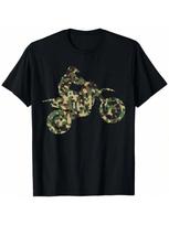 Motocross MX Enduro Motorcycle Camouflage Gift T-Shirt S įvairiaspalvis