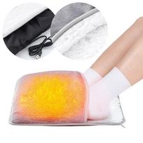 Electric Heater Foot Warmer USB Charging Comfort Fleece Washable Foot Heating Pad Winter Warm Slipper Household Feet Warming Mat