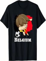 Belgian Football Player Dabbing Soccer Jersey Kids unisex Youth T-Shirt S įvairiaspalvis