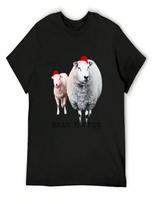 Baa (Bah) Humbug Adorable Funny Sheep T-Shirt  Shirts Oversized Quick-Drying Anime Stuff unisexs Graphic T-Shirts Hip Hop S įvairiaspalvis