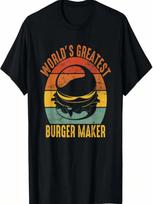 World's Greatest Burger Maker, Burger Makers T-Shirt S įvairiaspalvis