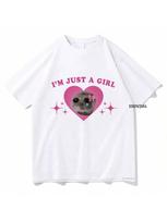 Sad Hamster Meme Im Just A Girl T Shirts Men Women Clothing Harajuku Aesthetic Tshirt Vintage Unisex Streetwear Cotton Tops S įvairiaspalvis