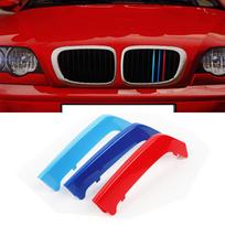 3vnt Car M priekinių grotelių apdailos juostelių lipdukų dangtelis BMW 3 serijos E46 2 durų kupė 1997-2006 m. E46 (02-05)
