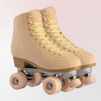 Youth Double-Row Four-Wheel Roller Skates with Metal Bracket and PU Wheels - European and American Style. 35