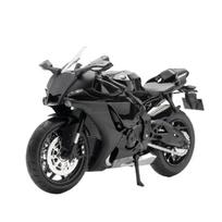 1/12 YAMAHA R1 Motociklo lydinio automobilio žaislai Metaliniai lieti motociklų modeliai su šviesa ir garsu Transporto priemonė vaikams Dovanos M33 juoda