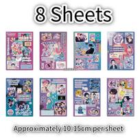 8 lapai Anime KPop Demonų Medžiotojai Lipdukai Saja Berniukai „Pasidaryk pats“ Scrapbooking Telefonui Bagažui Vandeniui Atsparūs Lipdukai Kambario Dekoratyvinės Dovanos
