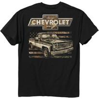 Buck Wear Chevy 73 Camo Flag T-Shirt-5 Oz Range S įvairiaspalvis