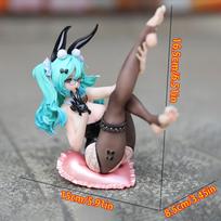 16CM Bunny Girl Figure Anime Noodle Stopper Sexy Microleaks Tabletop Decoration Black Model Toy Gift Collection Ornaments PVC with box