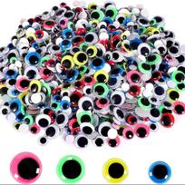300pcs Wiggle Googly Eyes Self Adhesive for Craft Sticker Eyes 8mm to15mm Assorted Colors Round Plastic Crafts Eyes for DIY Arts