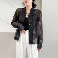 Jackets Women Sheer Sunscreen Chinese Style Cool Daily Breathable Simple Leisure All-match Ladies Spring Personality Vintage L balta