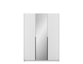 Spinta ADRK Alera III, balta sp./juoda sp., 58 cm x 148 cm x 204 cm, su veidrodžiu