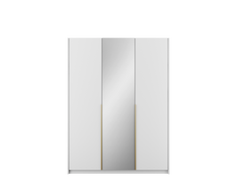 Spinta ADRK Alera III, aukso sp./balta sp., 58 cm x 148 cm x 204 cm, su veidrodžiu