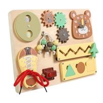Kid Activity Busy Board Material DIY Accessories Montessori Teaching Aids Baby Busy Board Early Education Learning Skill Toy beige