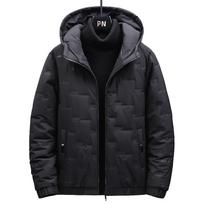 Winter Down Jacket Qingchao Ins Hong Kong Style Hooded Bread Jacket Winter Plus Velvet Cotton Jacket Warm Jacket M
