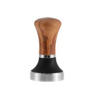 Walnut Handle Coffee Powder Pressing Hammer Coffee Powder Distributor Leveler Tool  Barista 58 mm/2.28 in-Flat Base