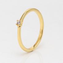 Gold Diamond Era Ring: Fashionable, Luxurious Valentine's Day Gift for Women 54 auksas