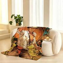 I-Indiana Jones and the Great Circle Throw Lightweight 240g Flannel Blanket Soft Skin-friendly for Summer Cooling 75cmx90cm