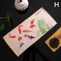 Chinese Painted Tea Towel Absorbent Rag Thick Table Cleaning Tea Towel Super Absorbent High-end Tea Set Coaster Accessories