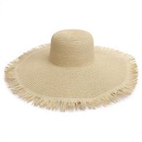 Bohemian Foldable Floppy Straw Hat Hand-woven Sun Protection Summer Sun Hat Large Brim Solid Color Travel Beach Cap smėlis