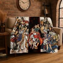 Samurai Spirits Shodown Haohmaru Flannel Blanket Soft Warm Throw Blanket for Bedroom Living Room Bed Travel Camping Picnic Gift 75x90cm