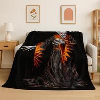 Retro Heroes of Might and Magic Map Game Flannel Blanket Soft Warm Throw Blanket for Bedroom Living Room Bed Travel Picnic 75x90cm