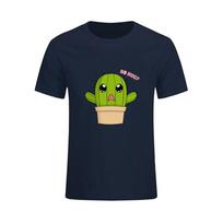 Crop Cactus Hug Pattern No Hug T Shirt Short Sleeve Custom T Shirts XL
