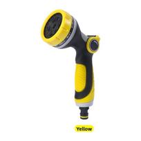 Garden Water Spray Gun With Abs Plastic Handle For Home Irrigation And Car Wash geltona
