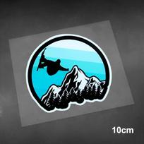 Ski Sticker Outdoor Sports Snowboard Helmet Decals Reflective Car Stickers for Decorating Car Body Windshield Triangular Windows