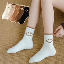 Loose Luna Smile Thick Character Basic Knit Socks 5-Pair Set 5-piece set
