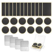 Bicycle Tire Repair Patch Kit Quick Fix Tubeless Tire Patches Durable Self-Adhesive Rubber Patch for Bike Tire Tube Repair Without Glue One Size