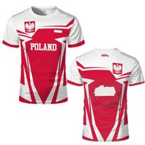 Poland 3D Print Football Jersey Men's Outdoor Sports Quick-drying Breathable T-shirts Unisex Casual Street Style O-neck Tees S