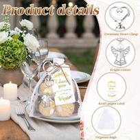 Angel Keychains 24 Set Bulk Angel Charms Wing Pendants With Thank You Tag as Favor Gifts for Bridal Showers sidabras