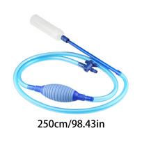 Aquarium Gravel Cleaner Siphon - Manual Hand Pump Water Filter & Sand Cleaner for Fish Tank, Easy Water Changer for Aquariums mėlyna