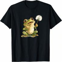Nice Frog Blows Dandelion Flower Costume T-Shirt S įvairiaspalvis