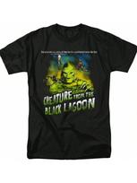 A&E Designs Creature From The Black Lagoon T-Shirt Tagline Black Tee S įvairiaspalvis