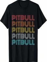 Retro Vintage Pitbull T-Shirt S įvairiaspalvis
