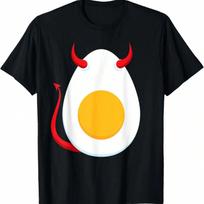 Pretend I'm A Deviled Egg Funny Teacher Halloween Costume T-Shirt,Comfortable Pure Cotton S įvairiaspalvis